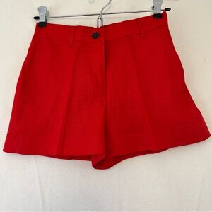 J crew new with tags harbor linen short 3 inch red